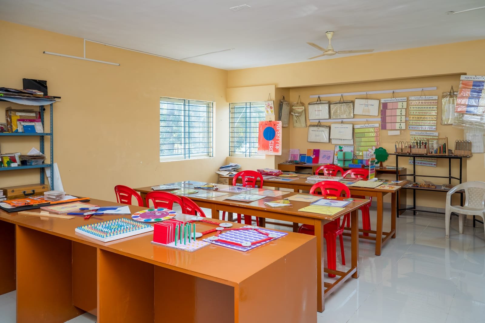 DAV activity room prepared for hands-on learning