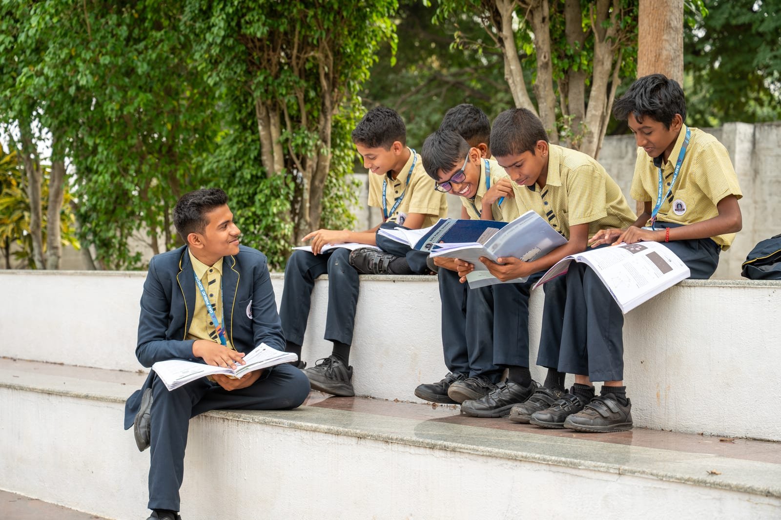 DAV students studying together